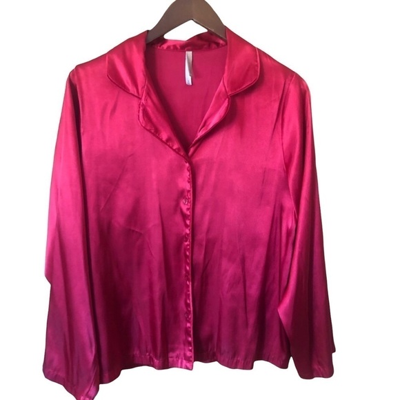 Red button down Pajama shirt - Picture 1 of 6